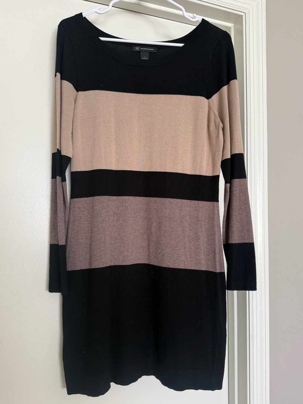 INC International Concepts Women’s Large Long Sleeve Sweater Dress